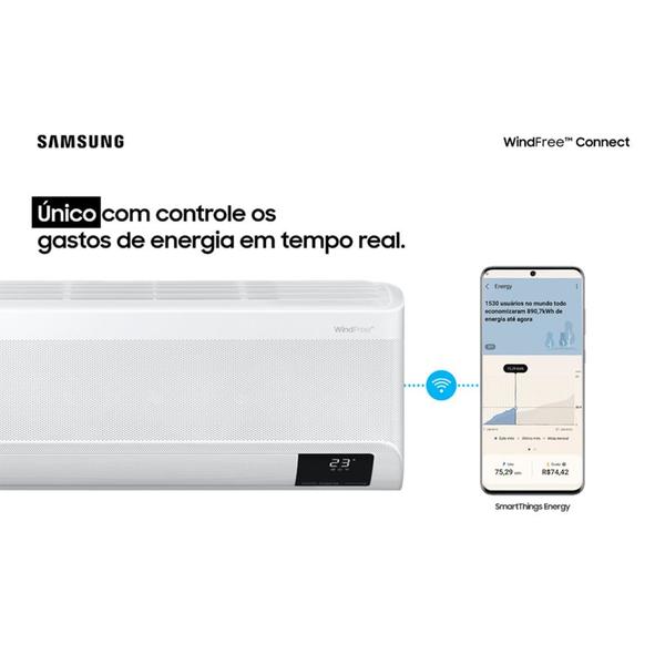 Imagem de Ar Condicionado Hi Wall Samsung WindFree Connect Inverter 18.000 Btus Quente e Frio 220v