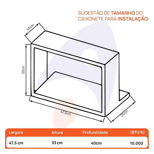 Imagem de Ar condicionado Janela HEJ10E1 10.000 BTU/h Branco - 127V Fontaine