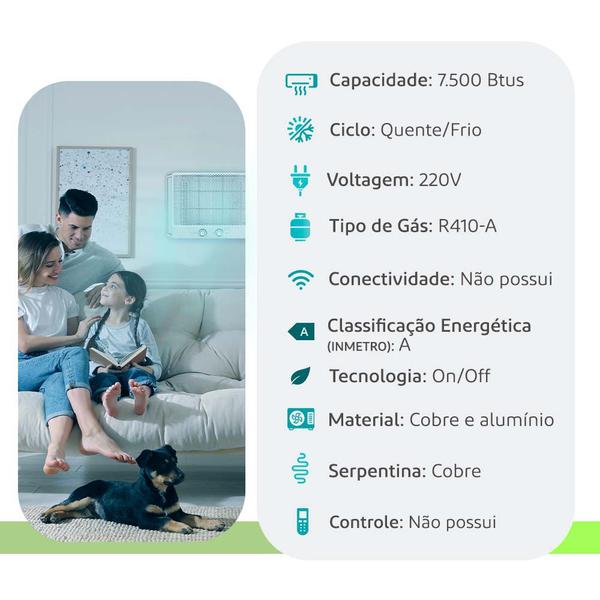 Imagem de Ar Condicionado Janela Manual Springer Midea 7500 Btus Frio 127V Monofásico QCK078BB