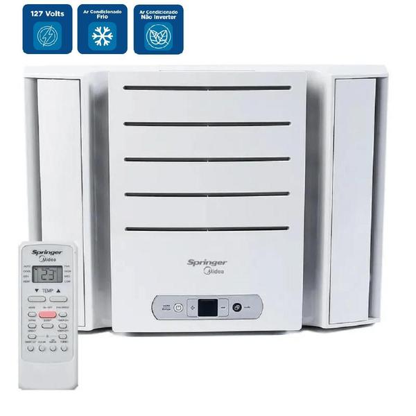 Imagem de Ar Condicionado Janela Springer Midea 10000 BTU/h Frio Eletrônico QCK108RB - 127 Volts