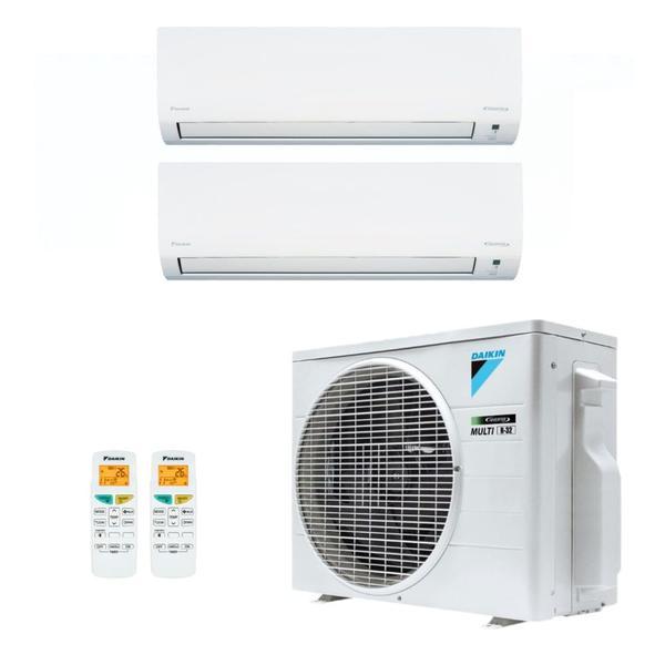 Imagem de Ar-Condicionado Multi Split Inverter R-32 Daikin 18.000 BTUs (2x Evap HW 12.000) Quente/Frio 220V