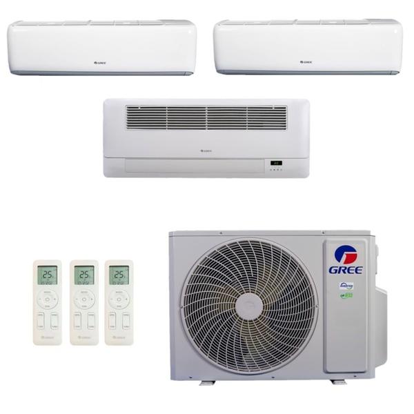 Imagem de Ar-Condicionado Multi Split Inverter R-32 Gree 24.000 (2x Evap HW 9.000 + 1x Evap Cassete 1 Via 12.000) Quente/Frio 220V