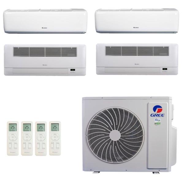 Imagem de Ar-Condicionado Multi Split Inverter R-32 Gree 42.000 (2x Evap HW 9.000 + 2x Evap Cassete 1 Via 12.000) Quente/Frio 220V