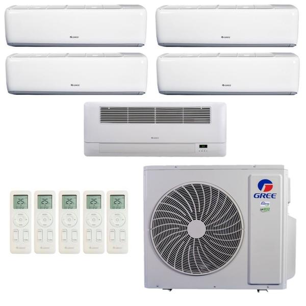 Imagem de Ar-Condicionado Multi Split Inverter R-32 Gree 42.000 (4x Evap HW 9.000 + 1x Evap Cassete 1 Via 18.000) Quente/Frio 220V