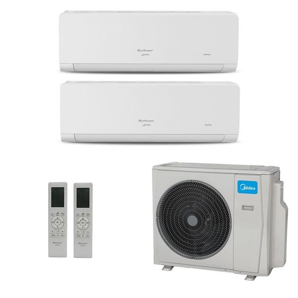 Imagem de Ar-Condicionado Multi Split Inverter Springer Midea 18.000 (1x Evap HW 9.000 + 1x Evap HW 12.000) Quente/Frio 220V