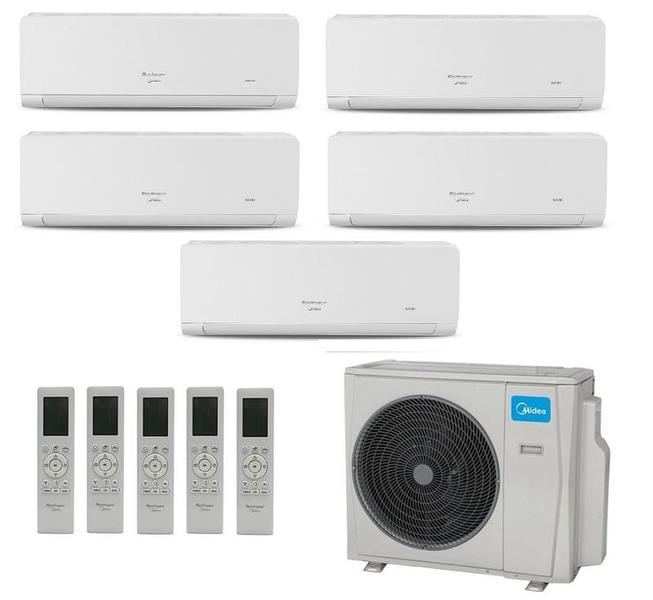 Imagem de Ar Condicionado Multisplit HW Inverter 42.000 Btu (4x Evap 9.000 + 1x Evap 18.000) Quente Frio 220v