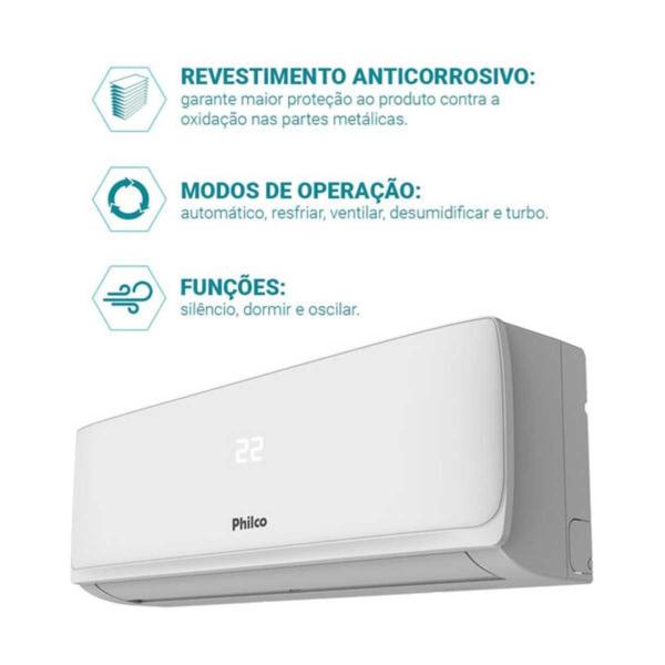 Imagem de Ar-condicionado Philco 24000BTUs Frio PAC24FI Branco 220V