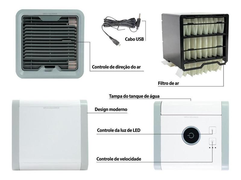 Imagem de Ar Condicionado Portátil 3 em 1 Umidificador 3 Velocidades