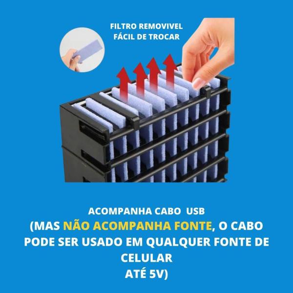 Imagem de Ar Condicionado Portátil Pequeno Para Mesa E Carro