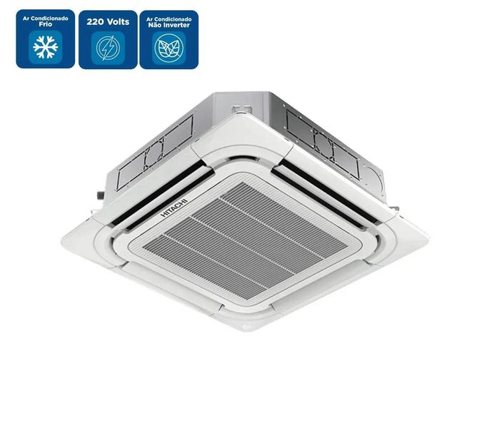 Imagem de Ar Condicionado Split Cassete 4 Vias AirCore 500 Hitachi 48000 BTU/h Frio Trifásico SCI48I5F  220 Volts