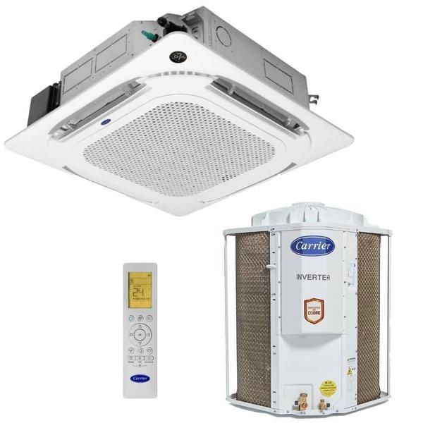 Imagem de Ar Condicionado Split Cassete Carrier 4 Vias 56000 BTUs Quente e Frio Inverter 220V38CQVD60515MC