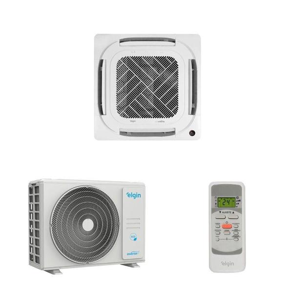 Imagem de Ar Condicionado Split Cassete Elgin Eco Inverter 24000 BTUs Quente e Frio 220V KVQE24C2CA