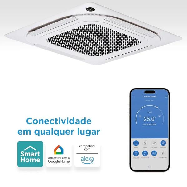 Imagem de Ar Condicionado Split Cassete Inverter Midea 24000 BTU/h Frio Monofásico 38TVCD24515MM  220 Volts