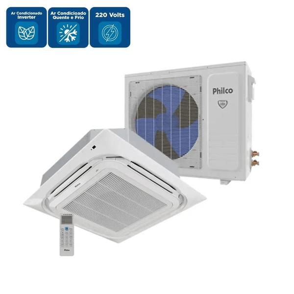 Imagem de Ar Condicionado Split Cassete Philco Eco Inverter 24000 BTU/h Quente e Frio Monofásico PAC24000ICQFM16  220 Volts