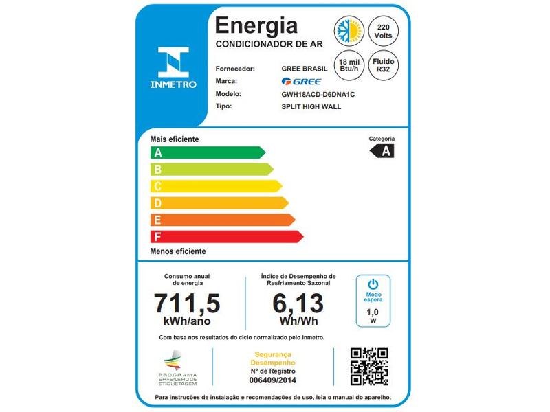 Imagem de Ar-condicionado Split Gree Inverter 18.000 BTUs Quente e Frio Auto Inverter G-Diamond