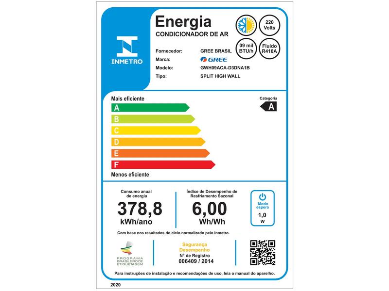 Imagem de Ar-condicionado Split Gree Inverter 9.000 BTUs Quente e Frio G-Diamond Top GWH09ACA-D3DNA1B