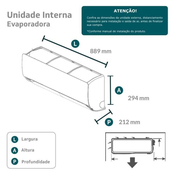 Imagem de Ar Condicionado Split HW G-Diamond Auto Inverter Wi-Fi Gree 12.000 BTUs Só Frio 220V