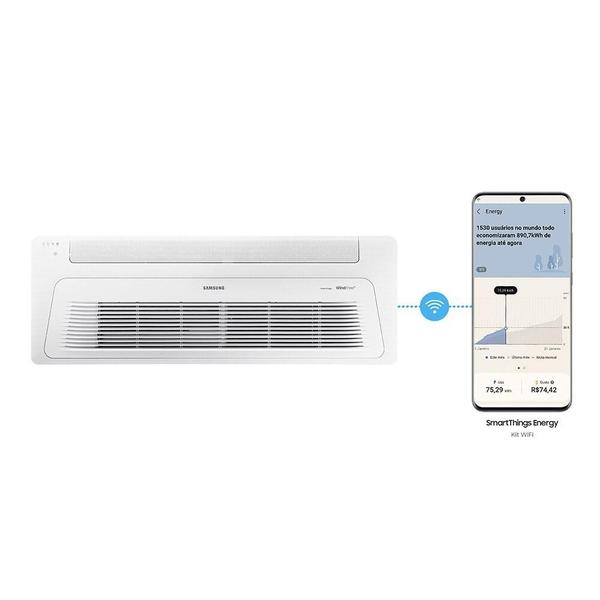 Imagem de Ar-Condicionado Split Inverter Cassete 24000 BTUs Samsung WindFree 1 Via Quente e Frio AC024DN1DKG/AC024DXADKG/PC1BWFMANW 220V