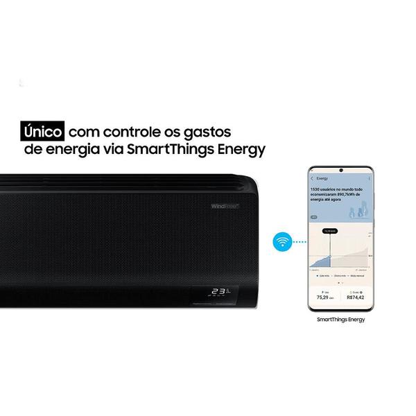 Imagem de Ar Condicionado Split Inverter Samsung WindFree Black Edition 18.000 Btus Quente e Frio 220v