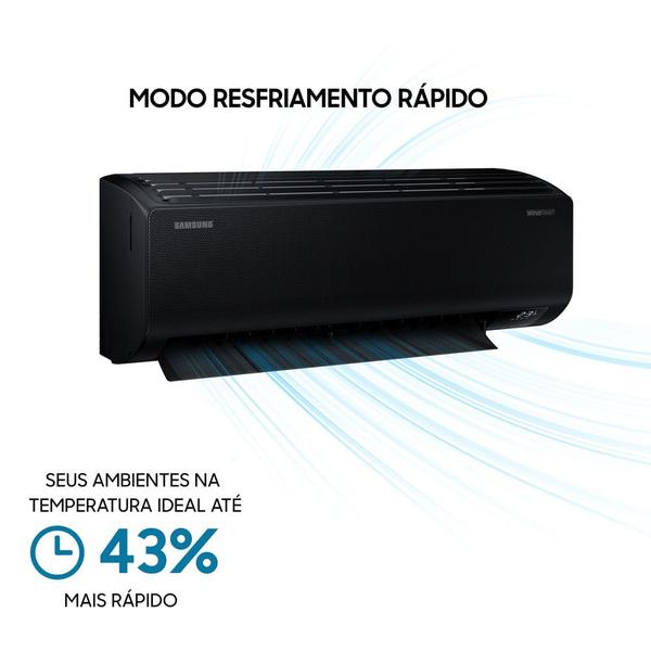 Imagem de Ar-condicionado Split Inverter Samsung WindFree Black Edition Sem Vento 18.000 BTUs Frio AR18CVFCABTNAZ 220V