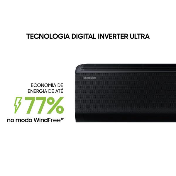 Imagem de Ar-condicionado Split Inverter Samsung WindFree Black Edition Sem Vento 18.000 BTUs Quente e Frio AR18CSECABTNAZ 220V