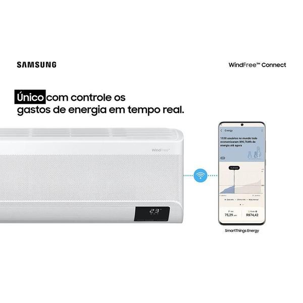 Imagem de Ar Condicionado Split Inverter Samsung WindFree Connect 18000 BTUs Quente/Frio 220V AR18BSEAAWKXAZ