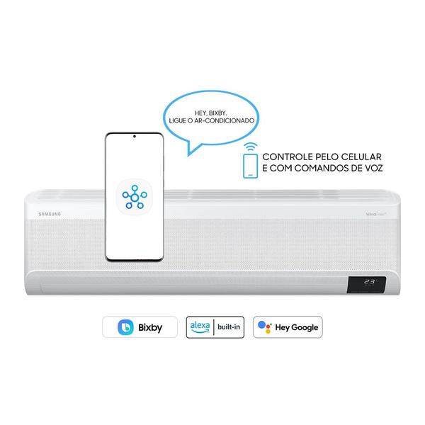 Imagem de Ar-condicionado Split Inverter Samsung WindFree Connect Sem Vento 22.000 BTUs Quente e Frio AR24BSEAAWKNAZ 220V