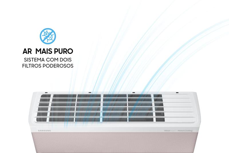 Imagem de Ar-condicionado Split Inverter Samsung WindFree Metal Cooling Sem Vento 12.000 BTUs Quente e Frio AR12BSEAAMGNAZ 220V