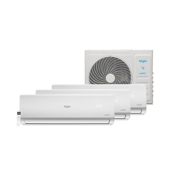 Imagem de Ar Condicionado Tri Split Hi Wall Inverter Elgin Plus 3x12000 BTU/h Quente e Frio 45MTQE27C2CB  220 Volts