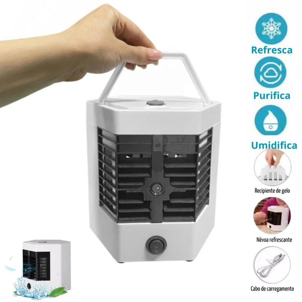 Imagem de Ar Condicionado Usb Portátil com Nevo Air Cool Ultra Pro Mini Umidificador Climatizador