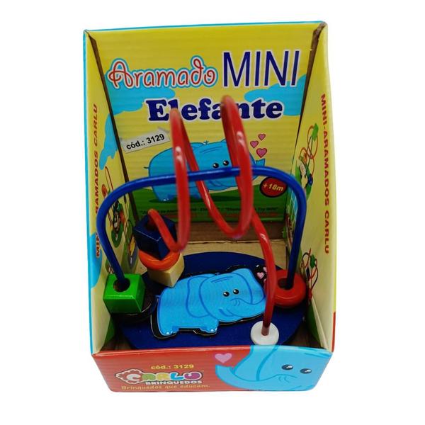 Imagem de Aramado Mini Elefante Brinquedo Educativo Lúdico Circuitos Coloridos