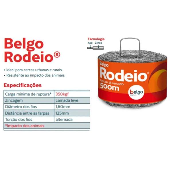 Imagem de Arame Farpado Belgo Rodeio 500M