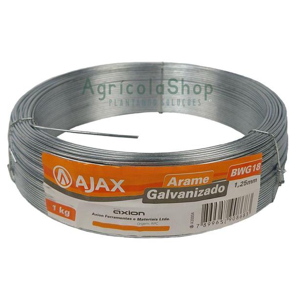 Imagem de Arame Galvanizado Para Uso Geral BWG 18 1,24mm Rolo 1kg 105m - Ajax