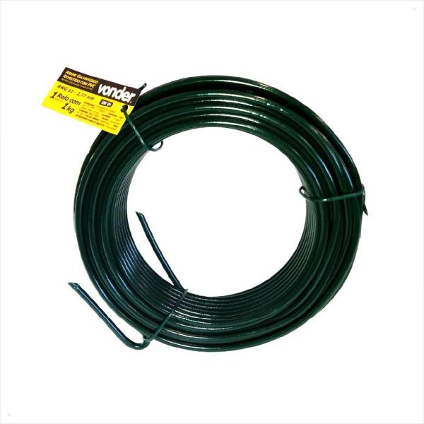 Imagem de Arame revestido com PVC verde BWG 12 1 kg - Vonder