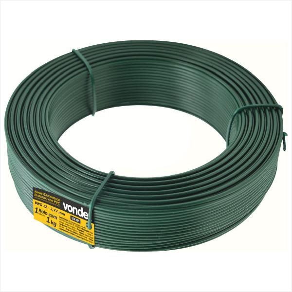 Imagem de Arame revestido com PVC verde BWG 12 1 kg - Vonder