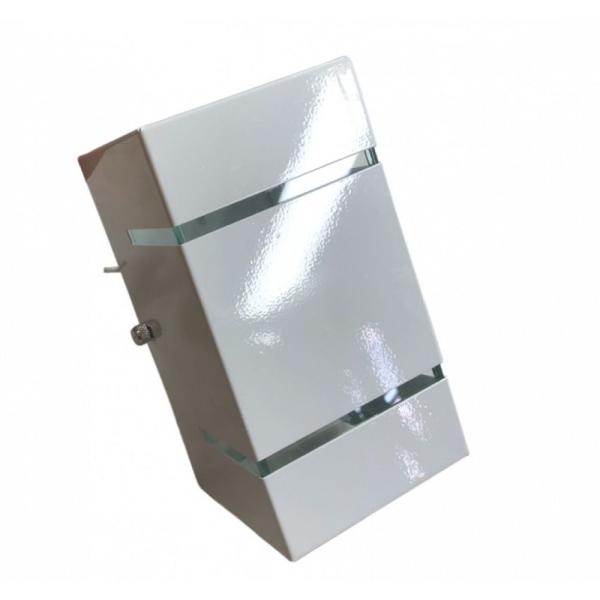 Imagem de Arandela aluminio com 2 frizos 15x8x8cm branco mod1318m