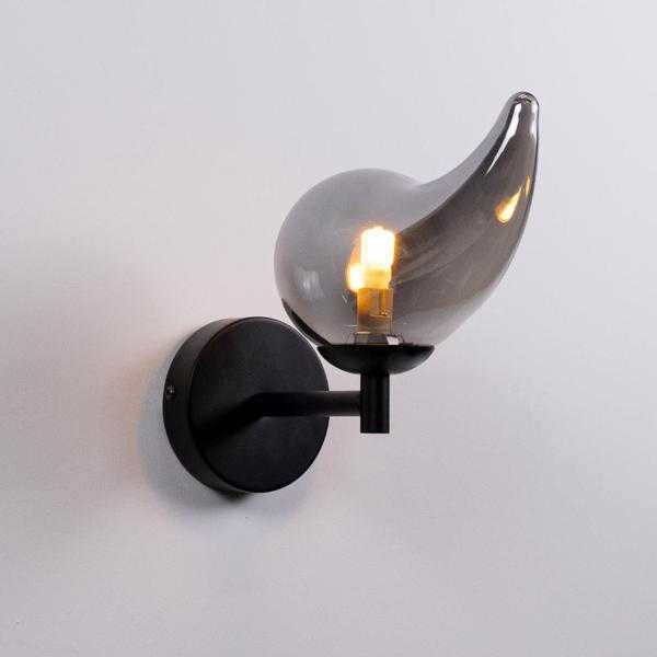 Imagem de Arandela Angel Preto Smoky + LED 1X G9 BQ LT010 Starlux ST2612