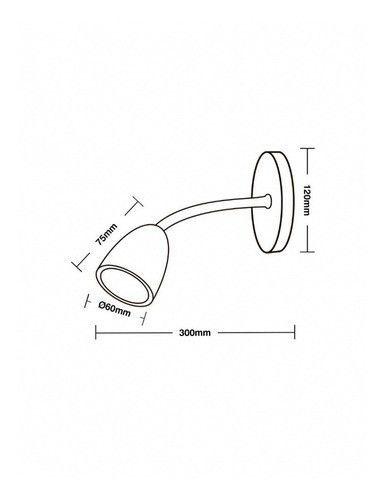 Imagem de Arandela Articulável Led Direct Branco 4w 6500K Luz  Branca