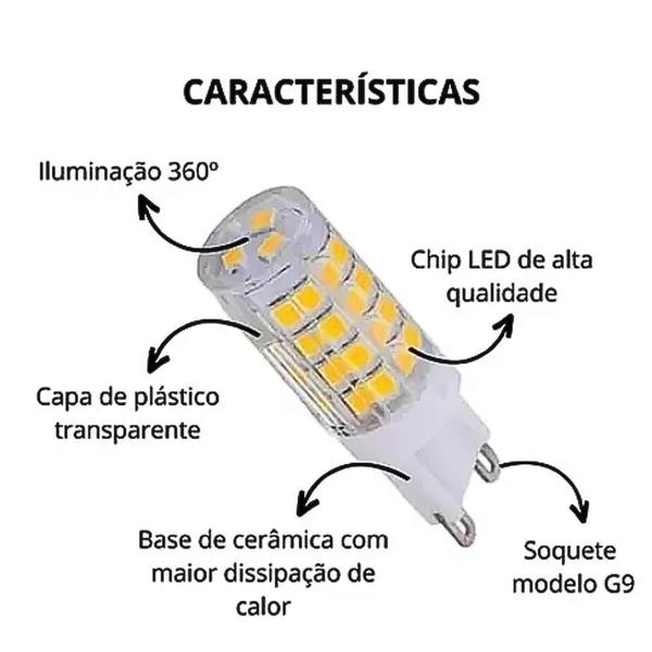 Imagem de Arandela Banheiro Tubo Acrilico Difusor Prata + Lâmpada G9