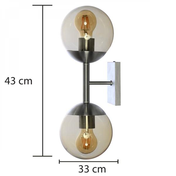 Imagem de Arandela Bivolt 33x43cm 2 Lâmpadas Infinity Lux