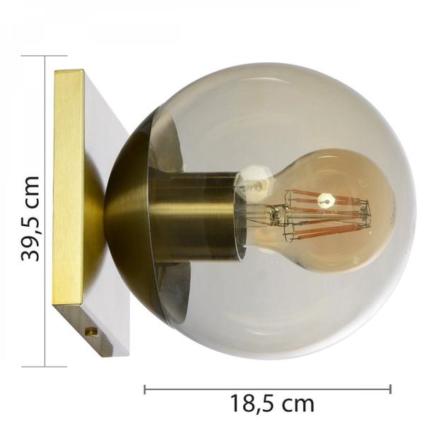 Imagem de Arandela Bivolt Redonda 18,5x39,5cm 1 Lâmpada Infinity Lux