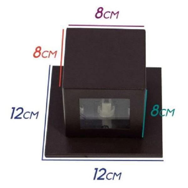 Arandela Box Cubo Pequena 1 Facho Externa E Interna - Marrom - House Imagem de Arandela Box Cubo Pequena 1 Facho Externa E Interna - Marrom