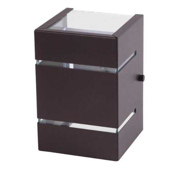 Arandela Catarina Parede Muro 2 Frisos Slim Moderna Marrom - Poliluz Imagem de Arandela Catarina Parede Muro 2 Frisos Slim Moderna Marrom