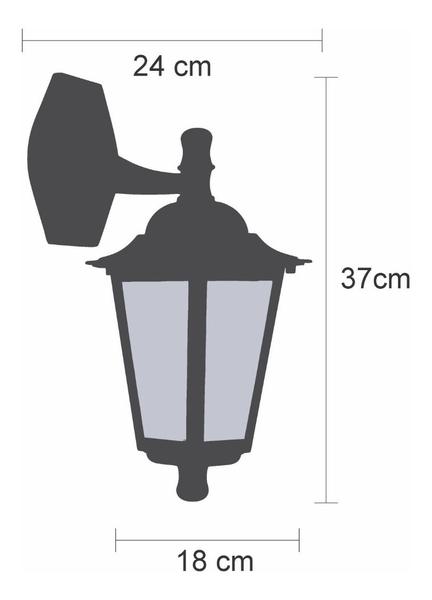 Imagem de Arandela Colonial Luminária Parede Transparente Externa 132