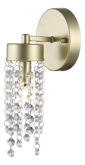 Arandela Cristal Light Dourada Base 1xG9 - Blumenau Imagem de Arandela Cristal Light Dourada Base 1xG9 - Blumenau