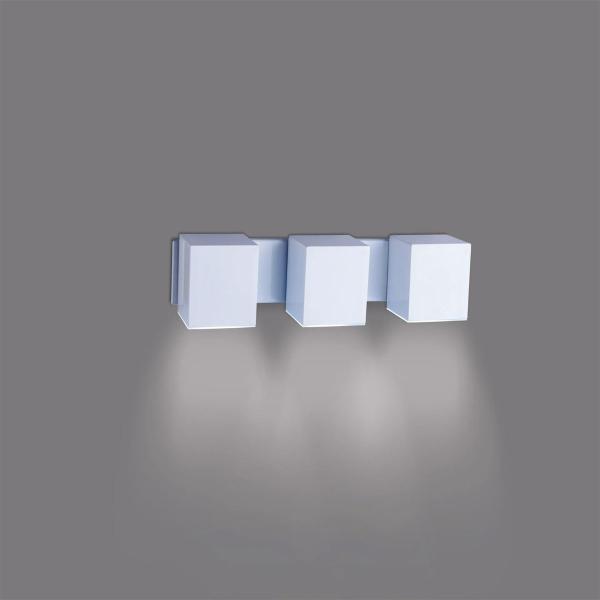 Arandela Cube 3gu10 Direcionavel Aço/Termoplastico Branco 34x9,2cm - IDEAL Imagem de Arandela Cube 3gu10 Direcionavel Aço/Termoplastico Branco 34x9,2cm