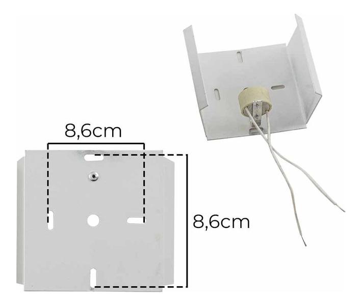 Imagem de Arandela Cubo 1 Foco Sem Friso Alumínio 10cm Marrom P/ MR16 ST2941