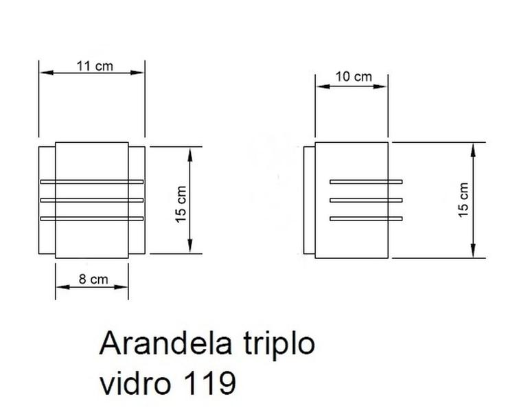 Imagem de Arandela de Efeito 2 Fachos Hall Entrada Escada Corredor Muro