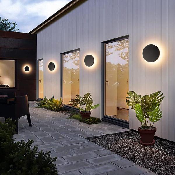 Imagem de Arandela de Efeito Externa LED Eclipse Lua Luz Indireta Tripla Tonalidade 9W 3000K 4000K 6500K IP65 Bivolt 110/220v