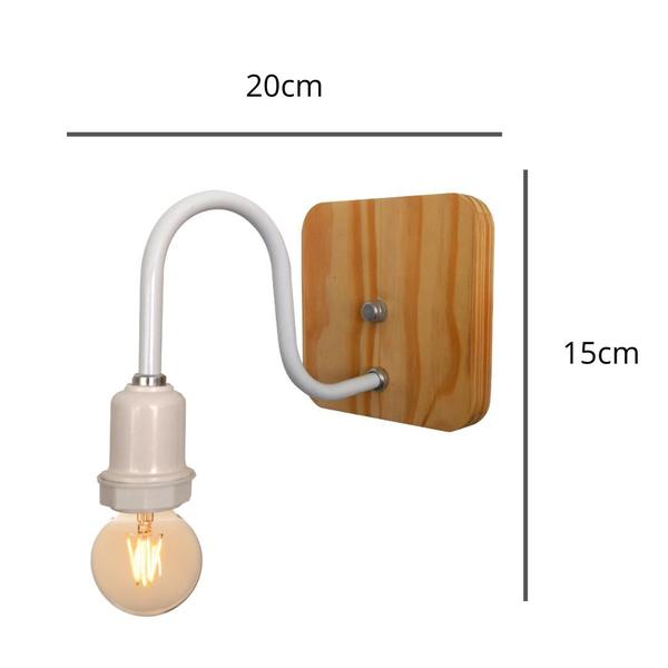 Imagem de Arandela De Parede Colonial Retrô Simples Canopla Pinus - Soquete E-27  ABF Luminárias